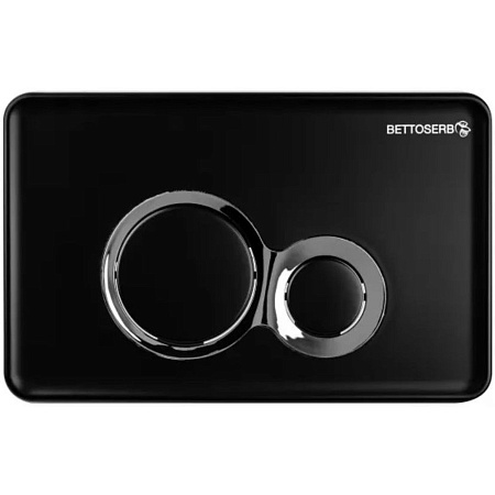 Инсталляция для унитаза BETTOSERB sava free standing, клавиша смыва черный матовый/хром глянец