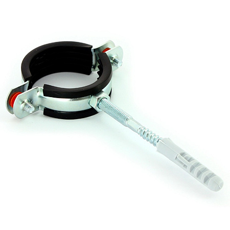 Хомут Uni-Fitt 2 1/2&quot; (75-80 мм) с резиновым уплотнителем, шпилькой и дюбелем