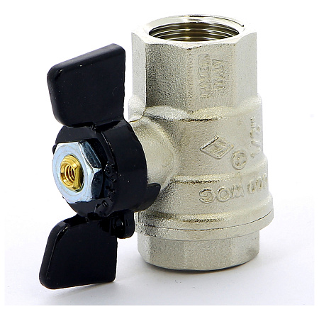 Кран BUGATTI ВВ 1/2&quot; бабочка OREGON серия 302, полный проход