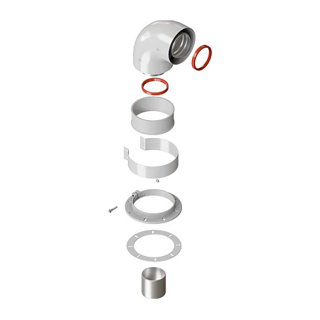 Отвод коаксиальный стартовый универсальный Royal Thermo 60/100, 90 гр.