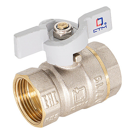 Кран шар. CTM СТАНДАРТ для воды 3/4&quot; г/г бабочка CWFFB034