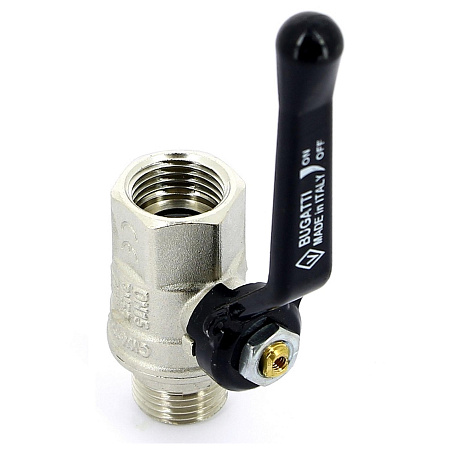 Кран BUGATTI НВ 1/2&quot; ручка NEW JERSEY серия 915, полный проход